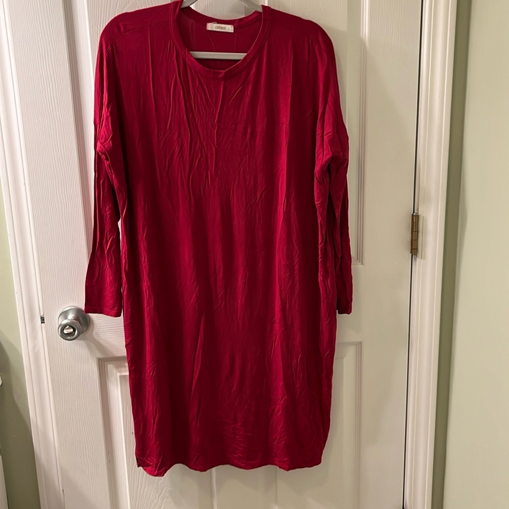 Maroon pocket dress